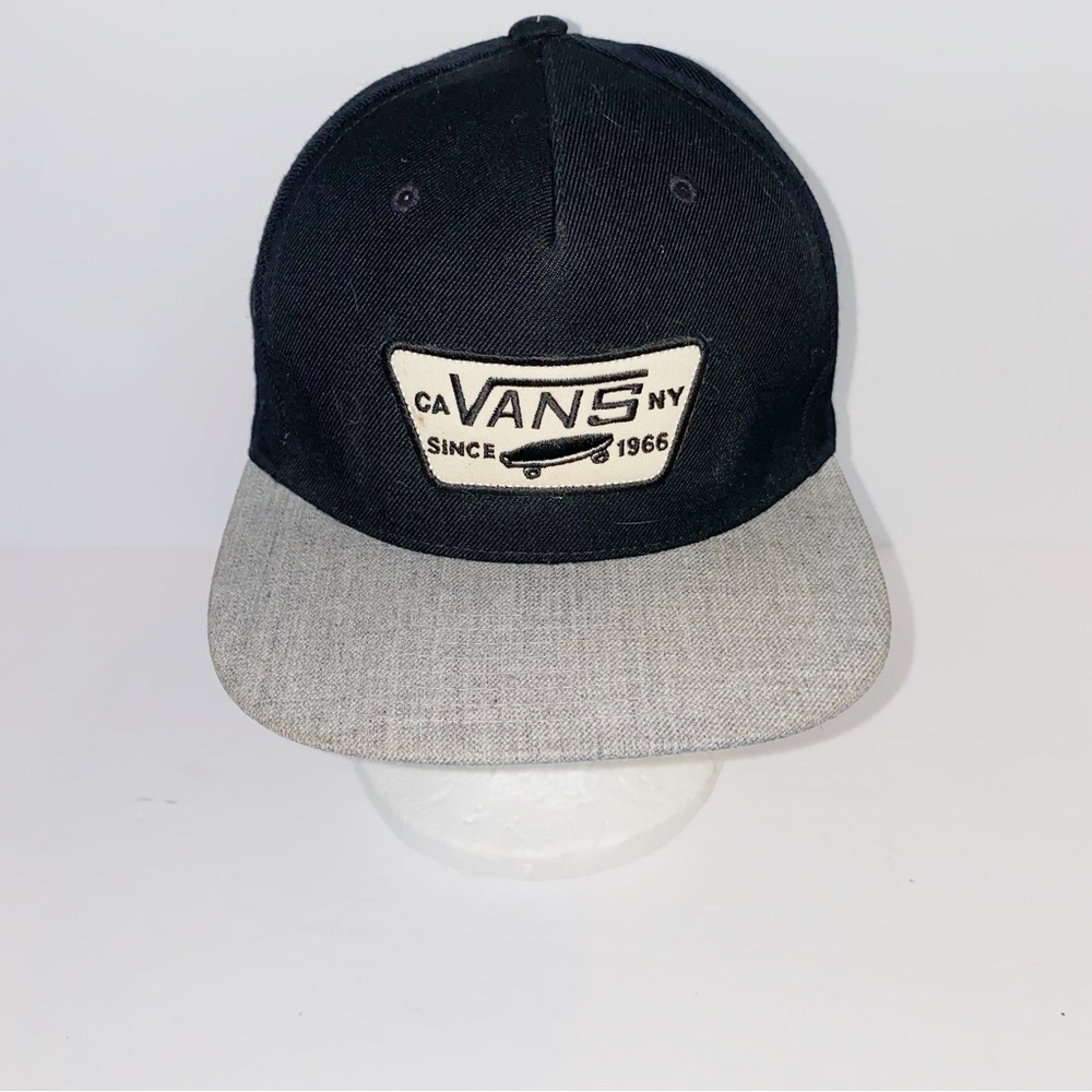 Vans Full Patch Snapback Cap Black Gray - image 3
